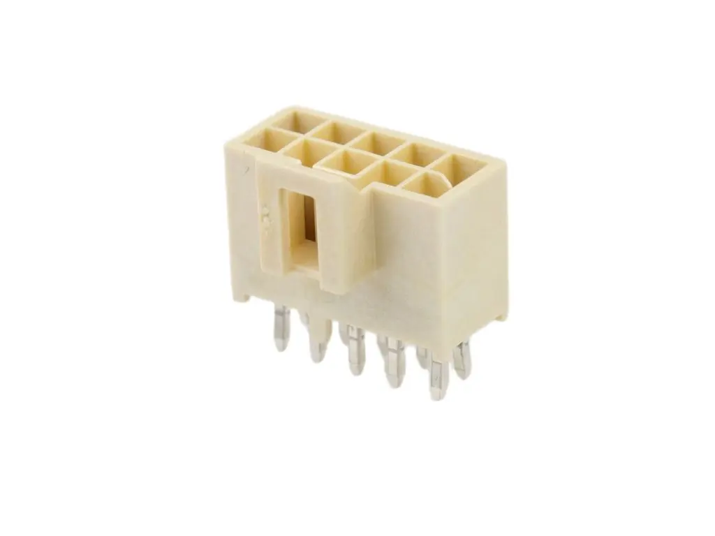 Molex 105310 Leiterplattenleiste Vertikal, 10-polig / 2-reihig, Raster 2.5 mm Raster Durchsteckmontage, Ummantelt