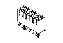 Produktfoto 1 von Molex 71395 Leiterplattenleiste Vertikal, 20-polig / 2-reihig, Raster 2.54 mm Raster Oberfläche, Ummantelt