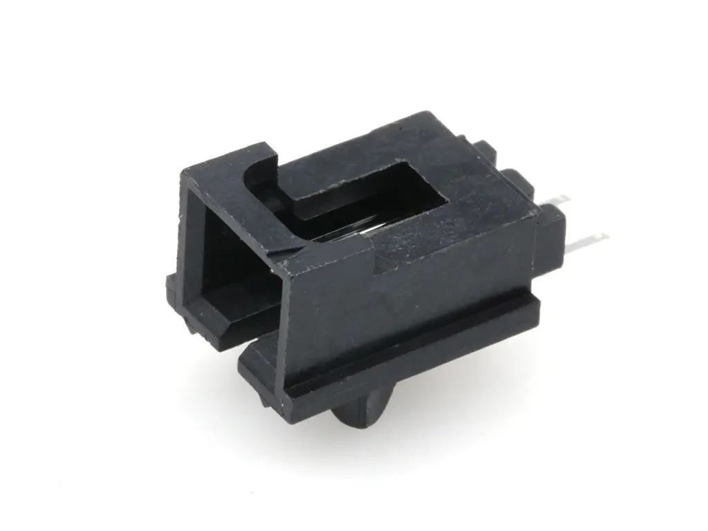 Produktfoto 1 von Molex 70634 Leiterplattenleiste gewinkelt, 2-polig / 1-reihig, Raster 2.54 mm Raster Oberfläche, Ummantelt