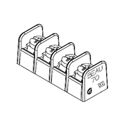 Produktfoto 1 von Molex Klemmstreifen Horizontal Messing 1-reihig 20A, Raster 8.26 mm, 300 V Zinn