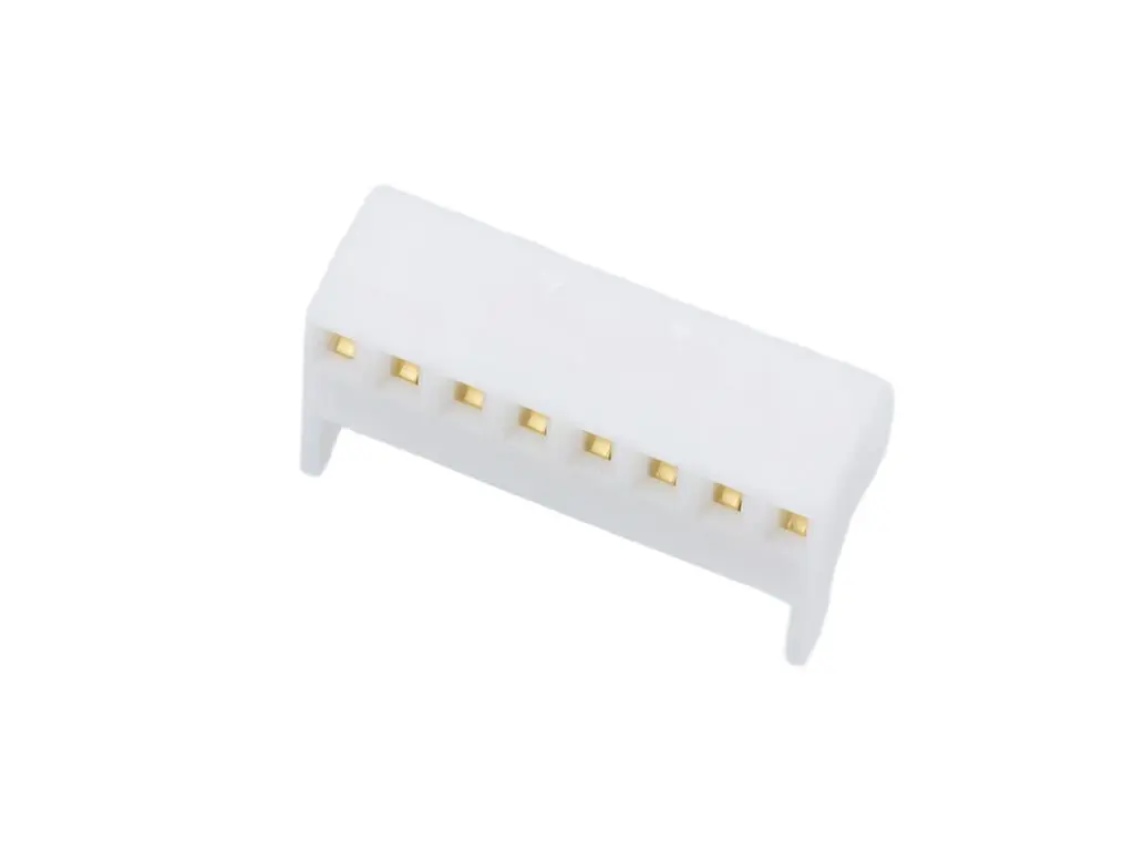 Molex 4455 Leiterplattenleiste gewinkelt, 8-polig / 1-reihig, Raster 2.54 mm Raster Durchsteckmontage, Ummantelt