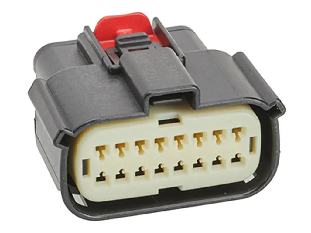 Produktfoto 1 von Molex 33472 Steckverbindergehäuse Gehäuse, Buchse, 16-polig, Hellgrau / 2-reihig