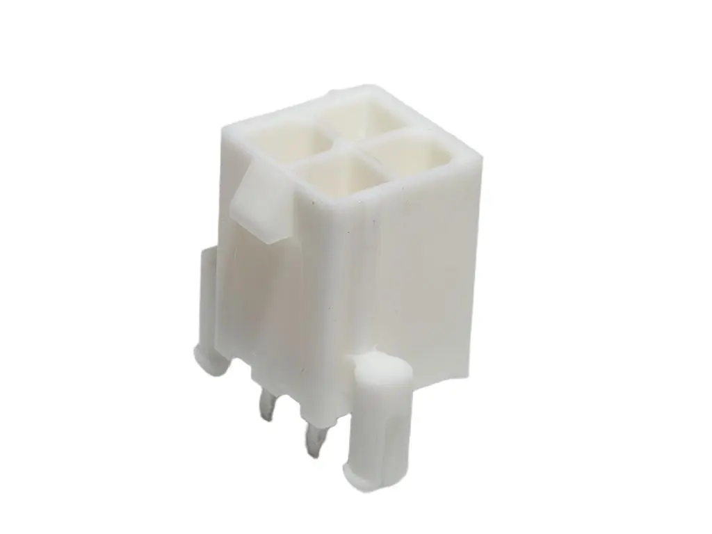 Molex 5566 Leiterplattenleiste Vertikal, 4-polig / 2-reihig, Raster 4.2 mm Raster Leiterplattenmontage, Ummantelt