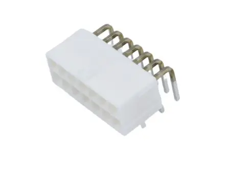 Molex 5569 Leiterplattenleiste gewinkelt, 14-polig / 2-reihig, Raster 4.2 mm Raster Leiterplattenmontage, Ummantelt