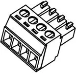 Produktfoto 1 von Molex 39510 Steckbarer Klemmenblock Steckverbinder 5-Kontakte 3.81mm-Raster Horizontal