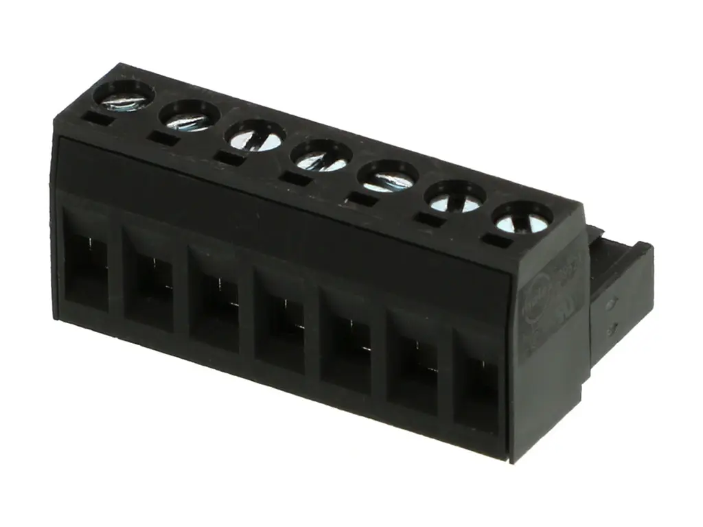 Produktfoto 1 von Molex 39520 Steckbarer Klemmenblock Steckverbinder 7-Kontakte 5mm-Raster Vertikal