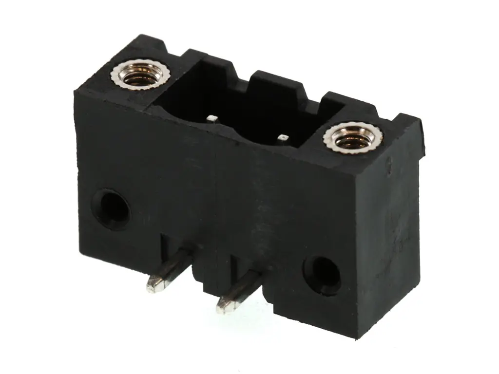 Produktfoto 1 von Molex 39536 Leiterplatten-Stiftleiste gewinkelt, 2-polig / 1-reihig, Raster 5.8mm, Ummantelt