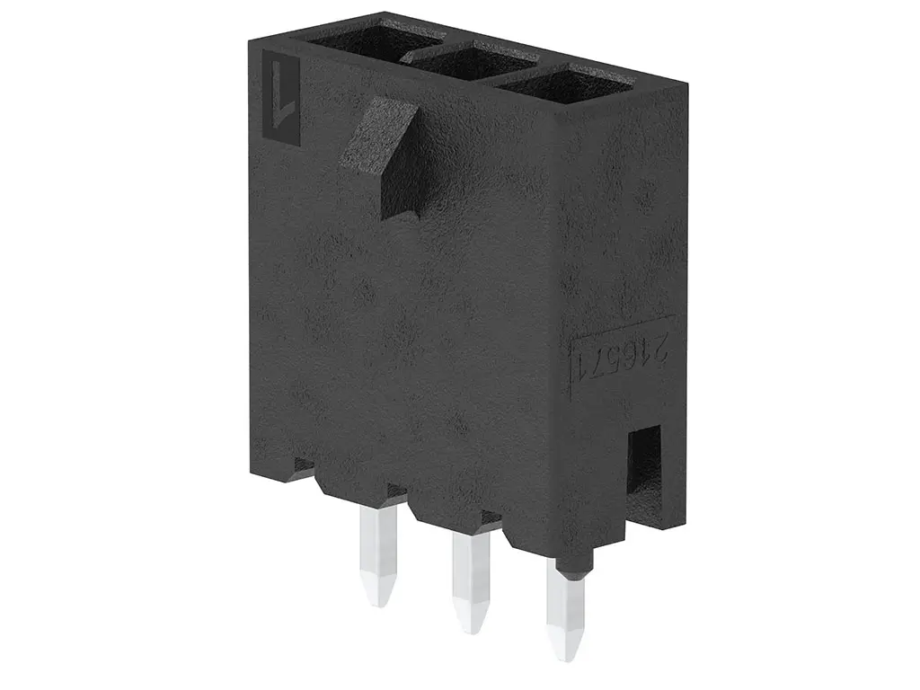 Produktfoto 1 von Molex 215760 Leiterplatten-Stiftleiste Vertikal, 4-polig / 1-reihig, Raster 3mm, Ummantelt