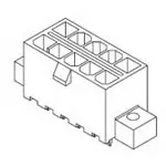 Molex 30069 Leiterplattenleiste Vertikal, 6-polig / 2-reihig, Raster 4.2 mm Raster Leiterplattenmontage, Ummantelt