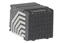 Produktfoto 1 von Molex 171400, 1.9 mm Backplane-Steckverbinder Anschluss, 192-polig Buchse, 12-reihig, gewinkelt 16