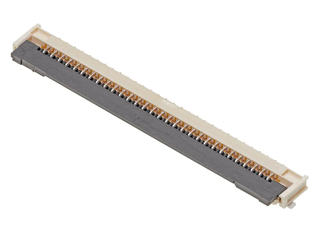Produktfoto 1 von Molex 200528-0301, SMD gewinkelt FPC-Steckverbinder, 30-polig, Raster 1 mm, Kontakt mit Bodenberührung