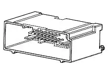 Produktfoto 1 von Molex 30700 Header, Kopfzeile, Stecker, 24-polig, Grau / 2-reihig, 7A