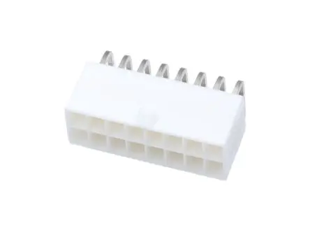 Molex 5569 Leiterplattenleiste gewinkelt, 16-polig / 2-reihig, Raster 4.2 mm Raster Leiterplattenmontage, Ummantelt