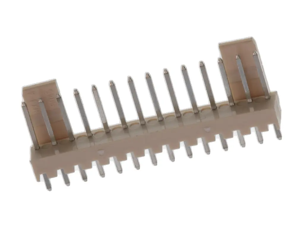 Molex 5045 Leiterplattenleiste Vertikal, 14-polig / 1-reihig, Raster 2.5 mm Raster Leiterplattenmontage, Ummantelt