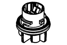 Produktfoto 1 von Molex 104611  Automotive, Kfz-Steckverbinder, Bulb-Buchse, Buchse, 2-polig, Schwarz, 2.4A