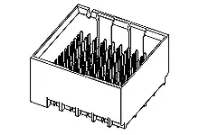 Produktfoto 1 von Molex 171292, 1.9 mm Backplane-Steckverbinder Anschluss, 54-polig, 9-reihig, Vertikal 6
