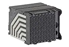 Produktfoto 1 von Molex 171400, 1.9 mm Backplane-Steckverbinder Anschluss, 192-polig Buchse, 12-reihig, gewinkelt 16