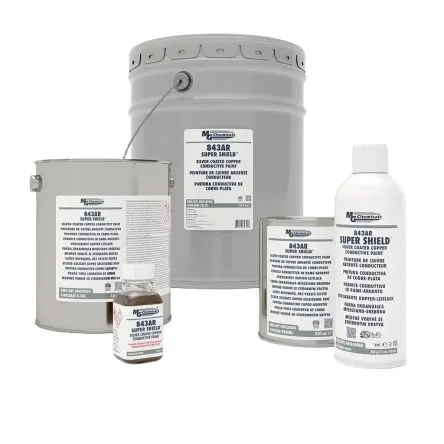 Produktfoto 1 von MG Chemicals SUPER SHIELD TM Versilbertes Kupfer-Epoxid Konforme Beschichtung Weiß, Flasche -40 °C 55 ml 120 °C