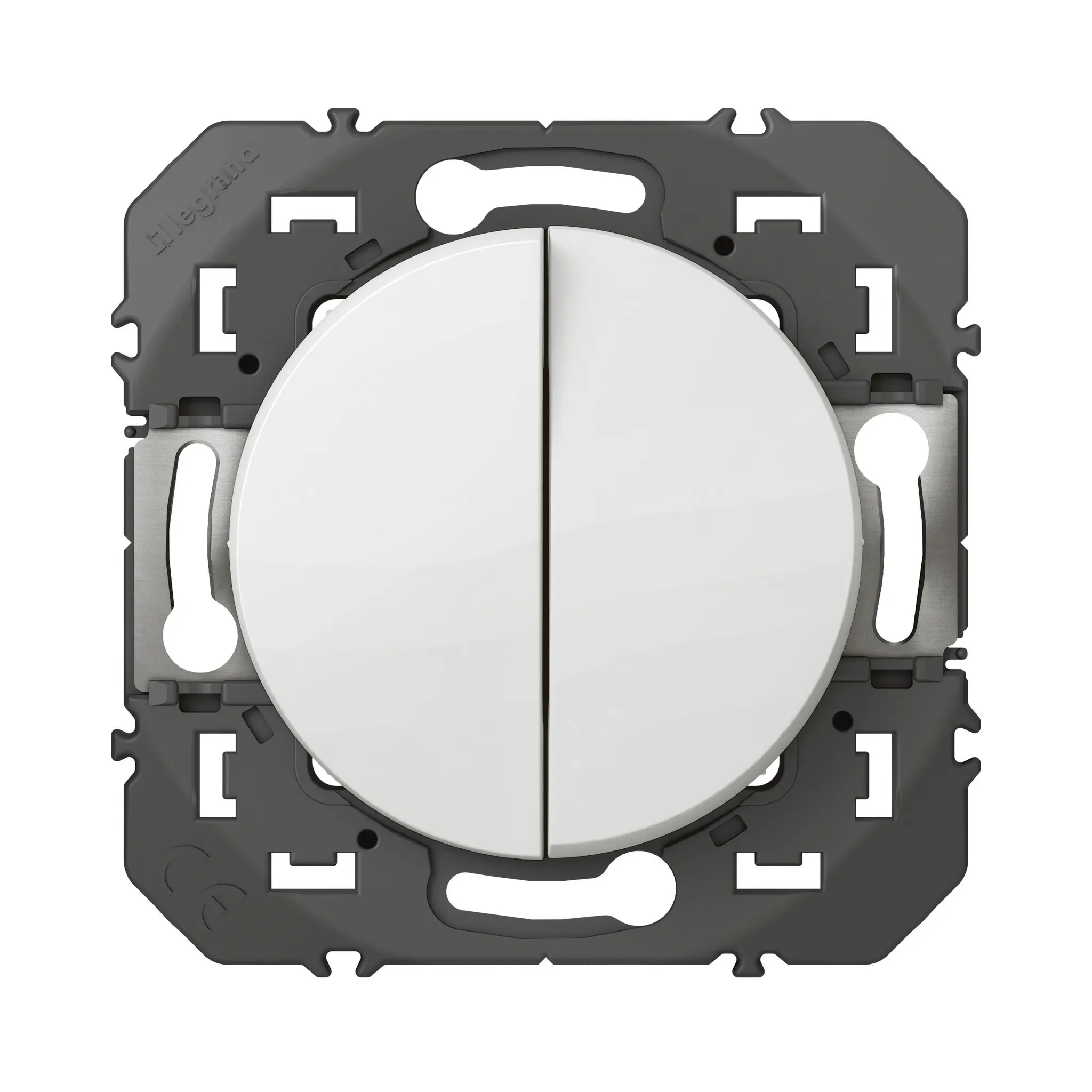 Produktfoto 1 von Legrand 6000 Drucktaster Lichtschalter 2-teilig, 2 Wege Weiß IP44 10 A, ABS, Polycarbonat