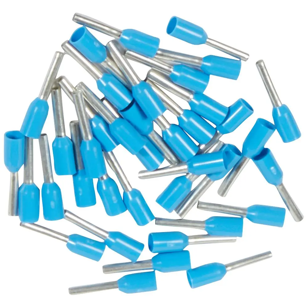 Produktfoto 1 von Legrand 0377 Aderendhülse, Stift ø 1.5 mm, Blau, Polypropylen, 8 mm, Isoliert