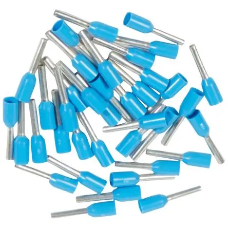 Produktfoto 1 von Legrand 0377 Aderendhülse, Stift ø 1.5 mm, Blau, Polypropylen, 8 mm, Isoliert
