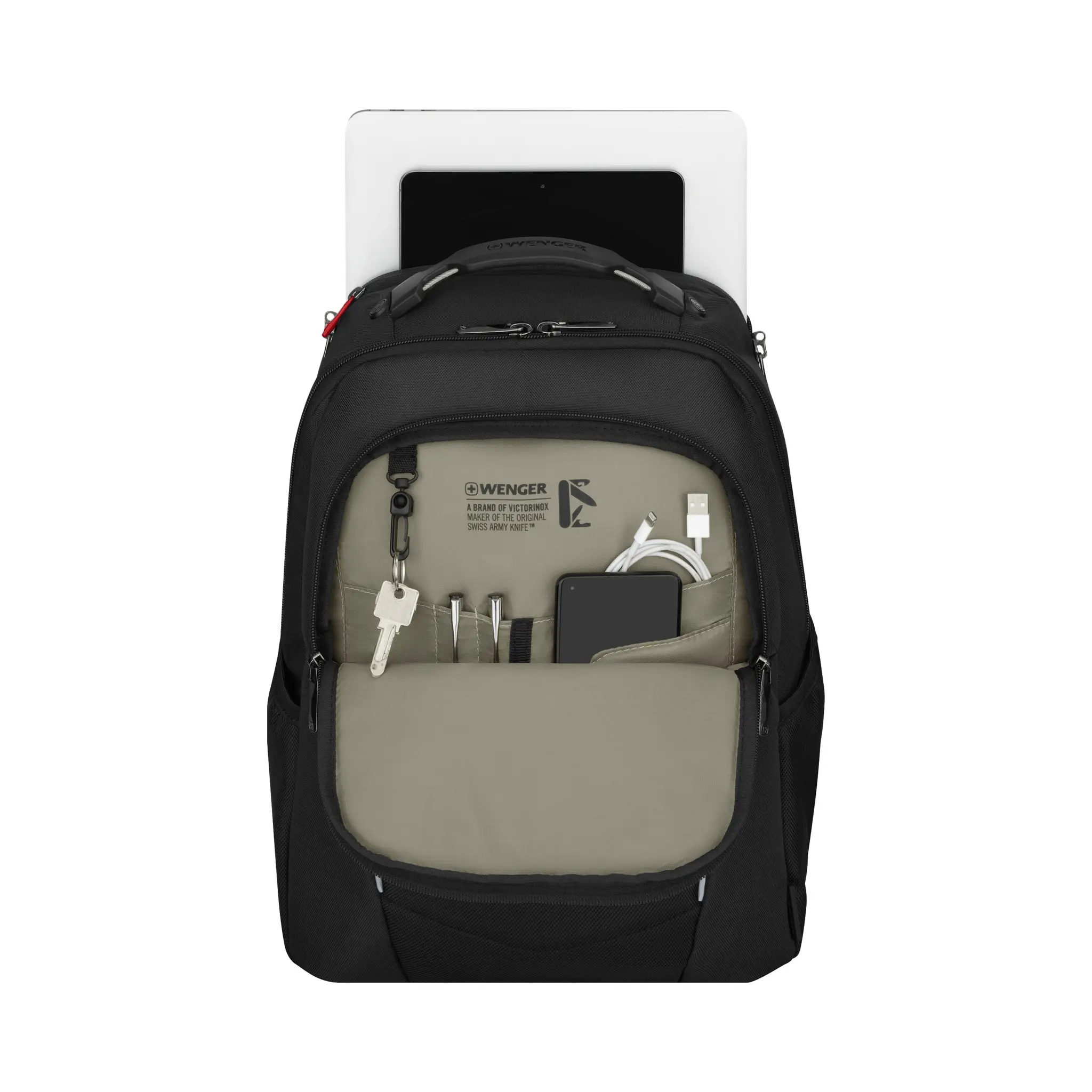 Produktfoto 1 von Wenger Altair Laptop-Tasche bis 15.6 in, Laptop-Tasche Schwarz 79 % recyceltes Polyester, 17 % Polyester, 4 %