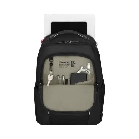 Produktfoto 1 von Wenger Altair Laptoptasche bis 15.6 Zoll, Laptop-Tasche Schwarz 79 % recyceltes Polyester, 17 % Polyester, 4 %