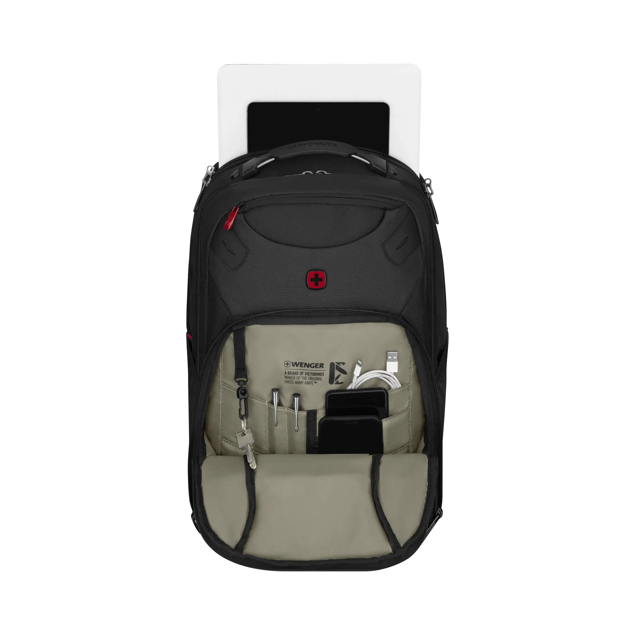 Produktfoto 1 von Wenger Cosmic Laptop-Tasche bis 17 in, Laptop-Tasche Schwarz 83 % recyceltes Polyester, 13 % Polyester, 4 %