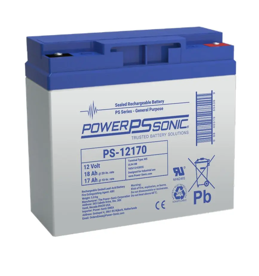 Produktfoto 1 von Power Sonic Abgedichteter Bleiakku, 12V / 18Ah, M5-Anschluss