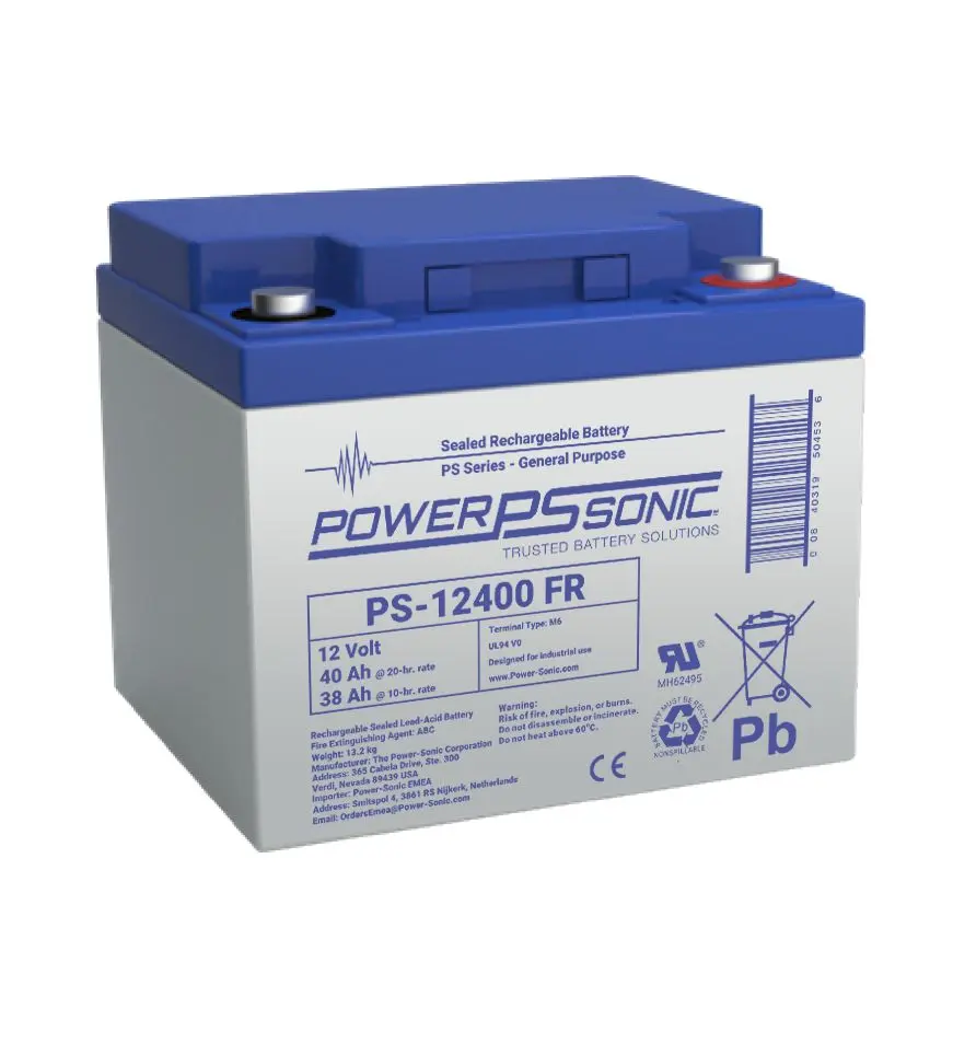 Produktfoto 1 von Power Sonic Abgedichteter Bleiakku, 12V / 40Ah, M6-Anschluss