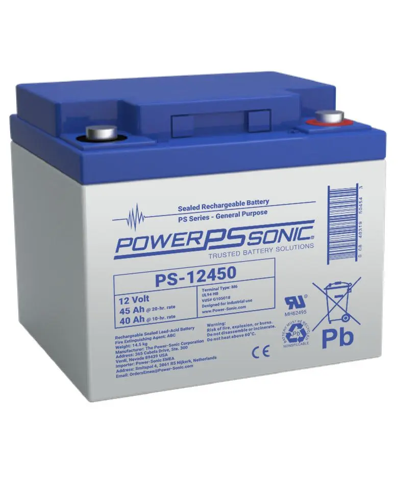 Produktfoto 1 von Power Sonic Abgedichteter Bleiakku, 12V / 45Ah, M6-Anschluss