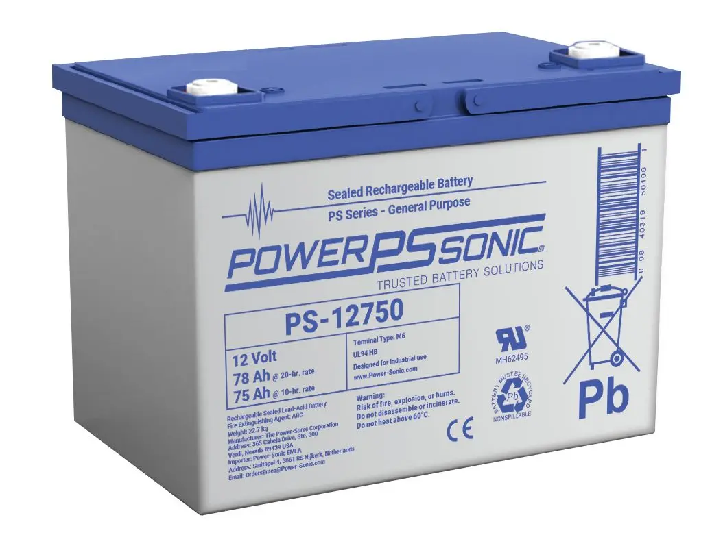 Produktfoto 1 von Power Sonic Abgedichteter Bleiakku, 12V / 78Ah, M6-Anschluss