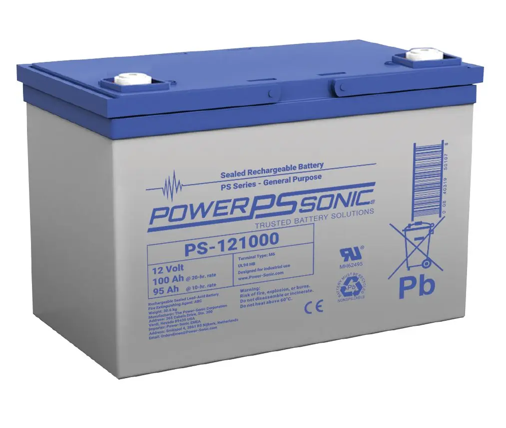 Produktfoto 1 von Power Sonic Abgedichteter Bleiakku, 12V / 100Ah, M6-Anschluss