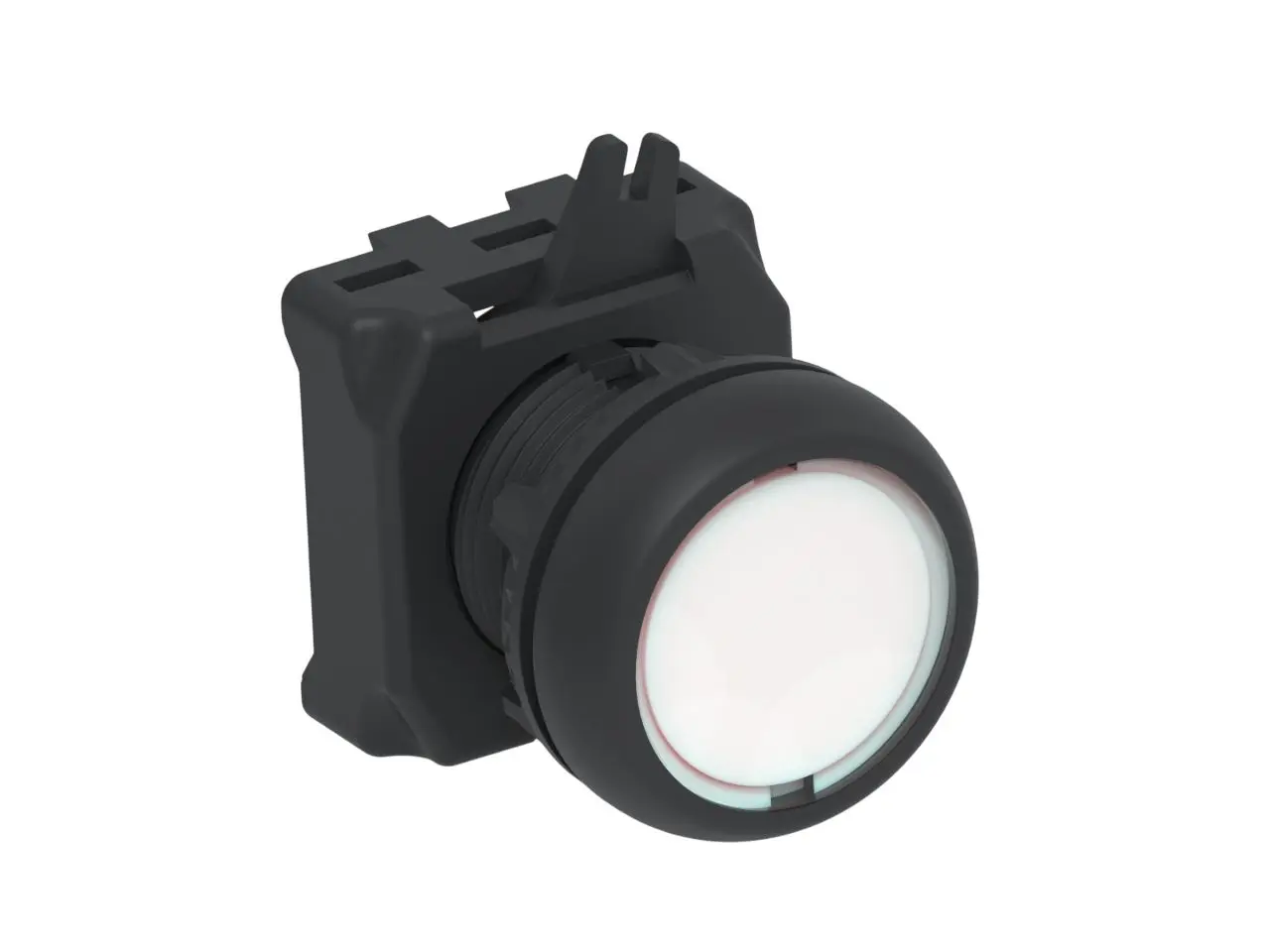 Produktfoto 1 von TE Connectivity Alcoswitch Druckschalter Weiß Beleuchtet Tastend Panel Ø 22.5 mm, 1 Schließer/1 Öffner / 10 A 24 V dc,