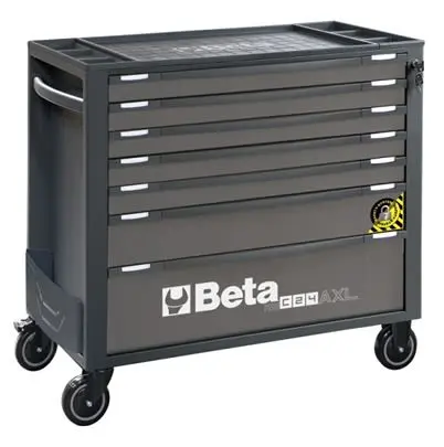 Produktfoto 1 von BETA Werkzeugwagen, Typ Rollenschrank 7 Schubladen mit Rädern, 970 mm x 445mm x 1035 mm