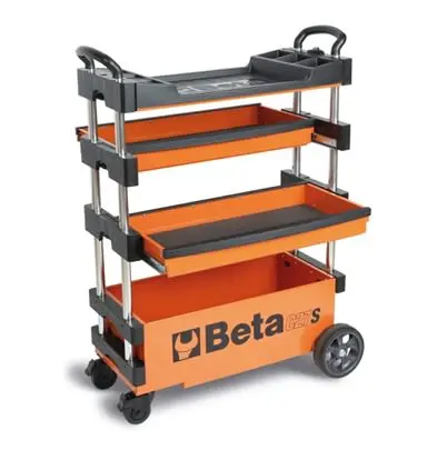 Produktfoto 1 von BETA Blech Werkzeugwagen, Typ Werkzeugwagen 2 Schubladen mit Rädern, 995 mm x 390mm x 682 mm