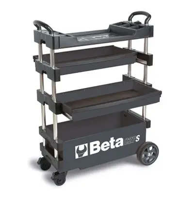 Produktfoto 1 von BETA Blech Werkzeugwagen 2 Schubladen mit Rädern, 700 mm x 390mm x 588 mm