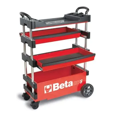 Produktfoto 1 von BETA Blech Werkzeugwagen 2 Schubladen mit Rädern, 700 mm x 390mm x 588 mm