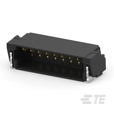 Produktfoto 1 von TE Connectivity 2483 Leiterplattenleiste gewinkelt, 8-polig / 1-reihig, Raster 0.8 mm Raster Oberfläche, Kabel-Platine,