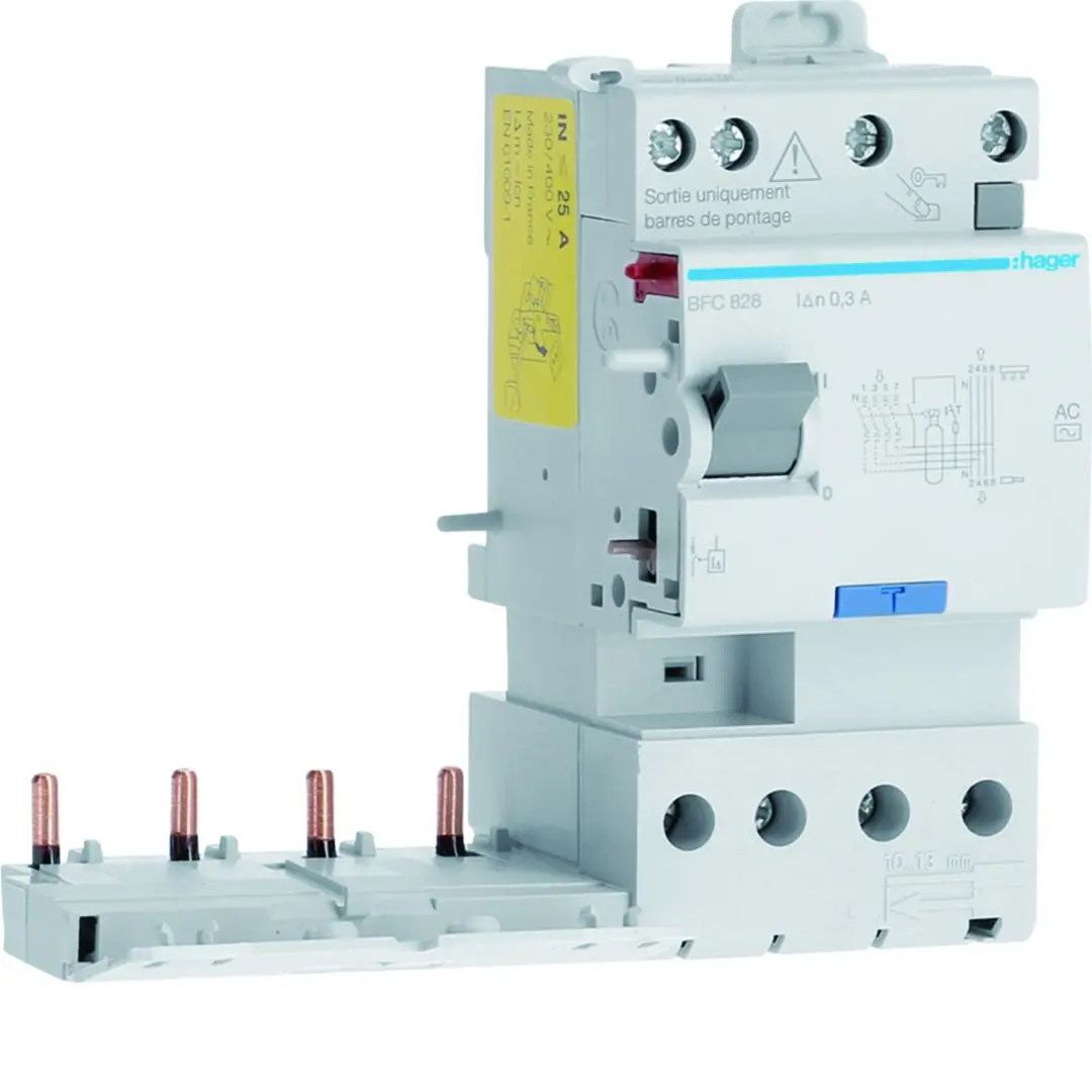 Produktfoto 1 von Hager BFC RCCB, 4-polig, 25A, 300mA Typ AC