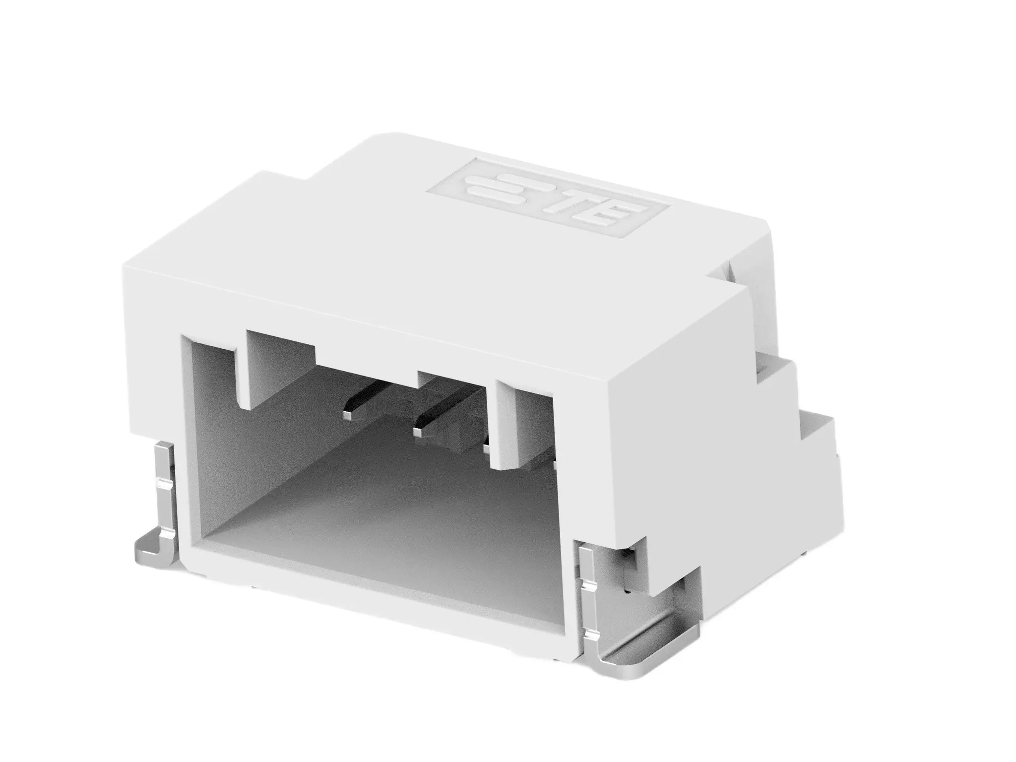 Produktfoto 1 von TE Connectivity GRACE INERTIA 1.25 Leiterplattenleiste gewinkelt, 4-polig / 1-reihig, Raster 1.25 mm Raster Oberfläche,