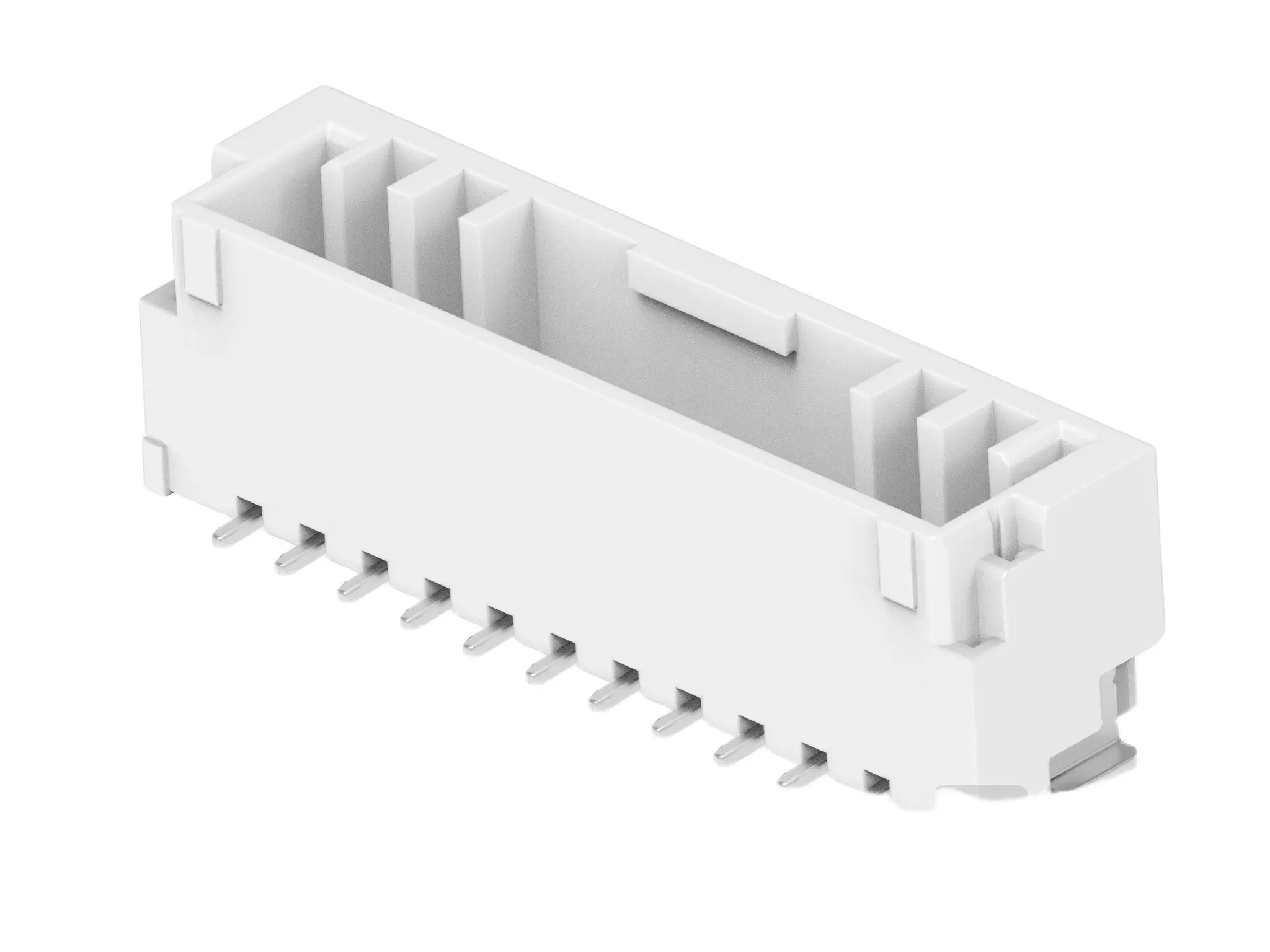 Produktfoto 1 von TE Connectivity GRACE INERTIA 1.25 Leiterplattenleiste Vertikal, 11-polig / 1-reihig, Raster 1.25 mm Raster Oberfläche,