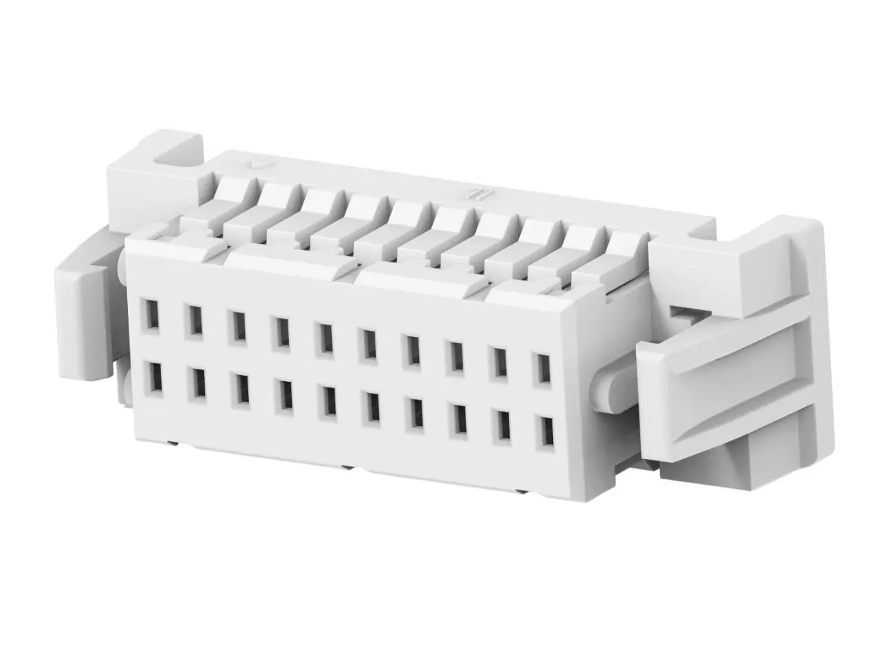Produktfoto 1 von TE Connectivity 2484142 Leiterplattenbuchse 85° Kabel 20-polig / 2-reihig, Raster 1 mm Crimpbefestigung