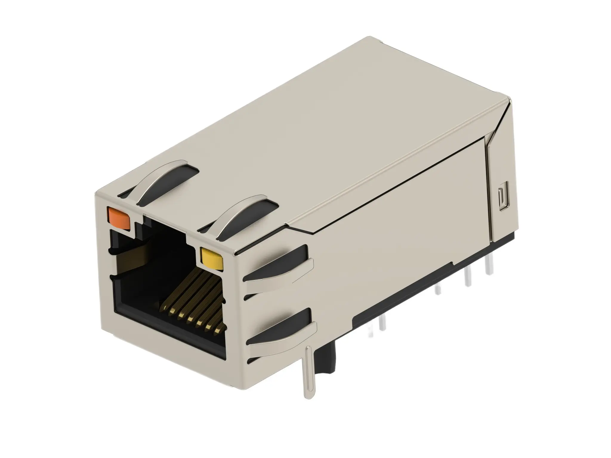 Produktfoto 1 von TE Connectivity 2489108 Buchse Kat. 6 Ethernet-Steckverbinder, 1-Port 8-polig Abgeschirmt Bohrung gewinkelt
