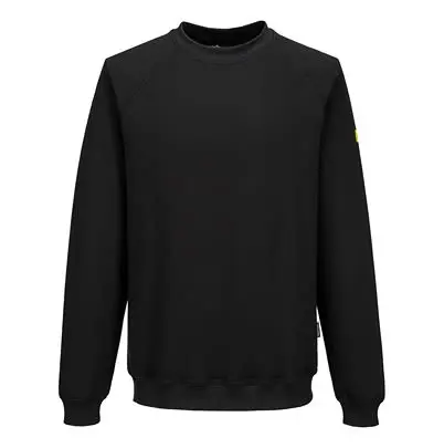 Produktfoto 1 von Portwest AS24 Unisex Sweatshirts & Fleecejacken, Aktivkohle, Baumwolle Schwarz, Größe 2XL, Größe 2XL