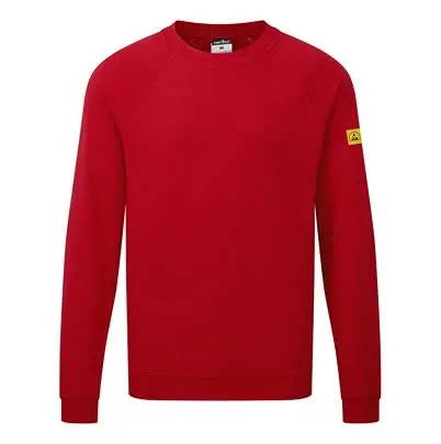 Produktfoto 1 von Portwest AS24 Unisex Sweatshirts & Fleecejacken, Aktivkohle, Baumwolle Rot, Größe S, Größe S