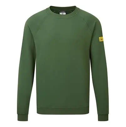 Produktfoto 1 von Portwest AS24 Unisex Sweatshirts & Fleecejacken, Aktivkohle, Baumwolle Grün, Größe L, Größe L