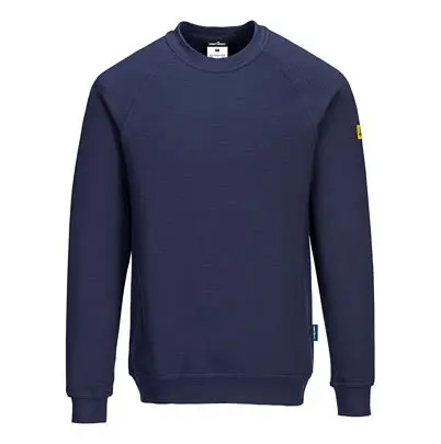 Produktfoto 1 von Portwest AS24 Unisex Sweatshirts & Fleecejacken, Aktivkohle, Baumwolle Marine, Größe L, Größe L