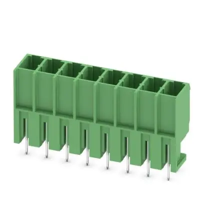 Produktfoto 1 von Phoenix Contact PCV 4/..-G Leiterplattenleiste, 8-polig / 1-reihig, Raster 7.62 mm Raster Lot, COMBICON PC 4 Hybrid,