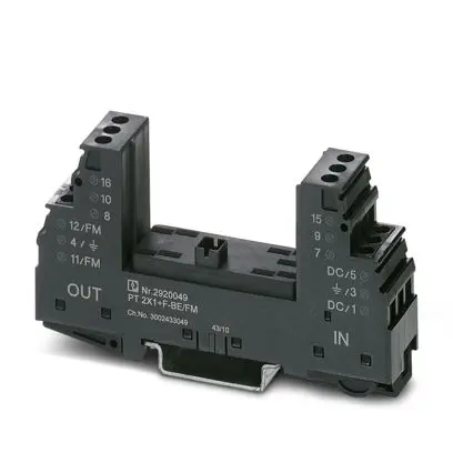 Produktfoto 1 von Phoenix PLUGTRAB PT Überspannungsschutzeinheit 250V ac, DIN-Hutschiene, 40 °C→85 °C